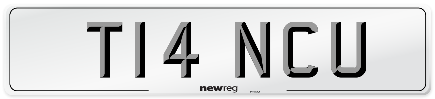 T14 NCU Number Plate from New Reg